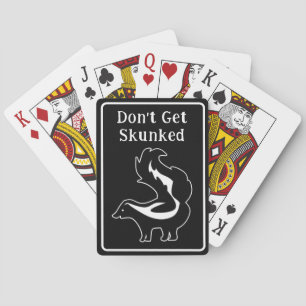 Cribbage Skunked Niedlich Schwarz-Weiß Spielkarten