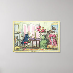 Cribbage, veröffentlicht von Thomas McLean, Londo Leinwanddruck