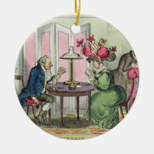 Cribbage, veröffentlicht von Thomas McLean, London Keramikornament