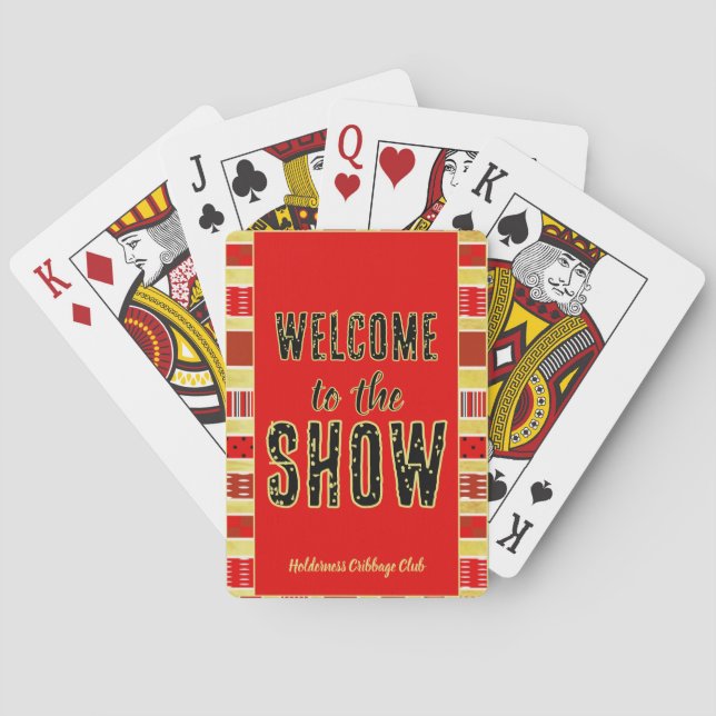 Cribbage Willkommen bei der Show Personalisiert in Spielkarten (Rückseite)
