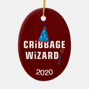 Cribbage Wizard Keramik Ornament