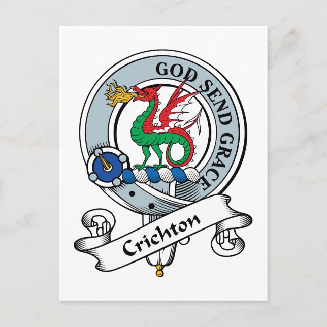 Crichton Clan Abzeichen Postkarte (Vorderseite)