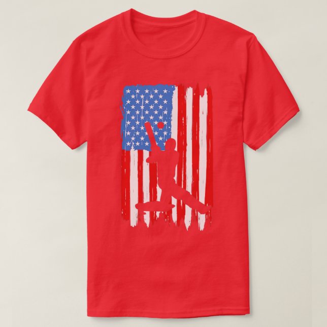 Cricket American Flag T-Shirt (Design vorne)