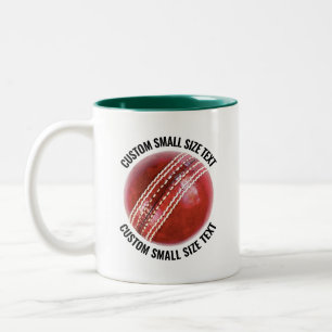Cricket Ball & Kleiner Text HUNTER GRÜN 11oz Custo Zweifarbige Tasse