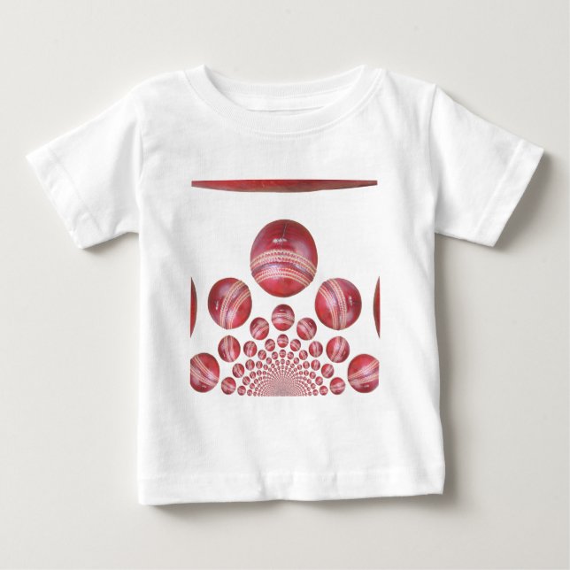 Cricket Ball Print des Sportlover Baby T-shirt (Vorderseite)