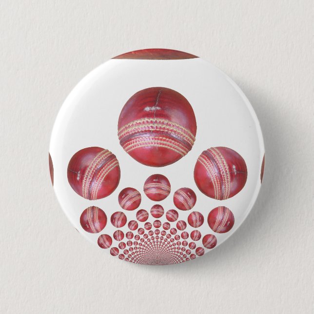 Cricket Ball Print des Sportlover Button (Vorderseite)