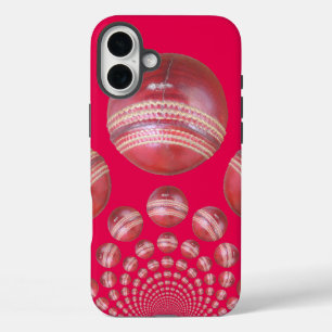Cricket Ball Print des Sportlover iPhone 16 Plus Hülle
