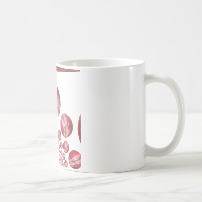 Cricket Ball Print des Sportlover Kaffeetasse (Rechts)