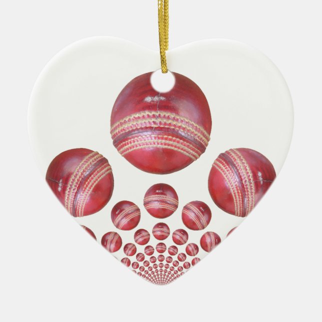 Cricket Ball Print des Sportlover Keramikornament (Vorne)