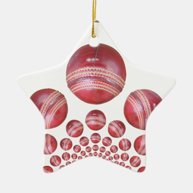 Cricket Ball Print des Sportlover Keramikornament (Vorne)