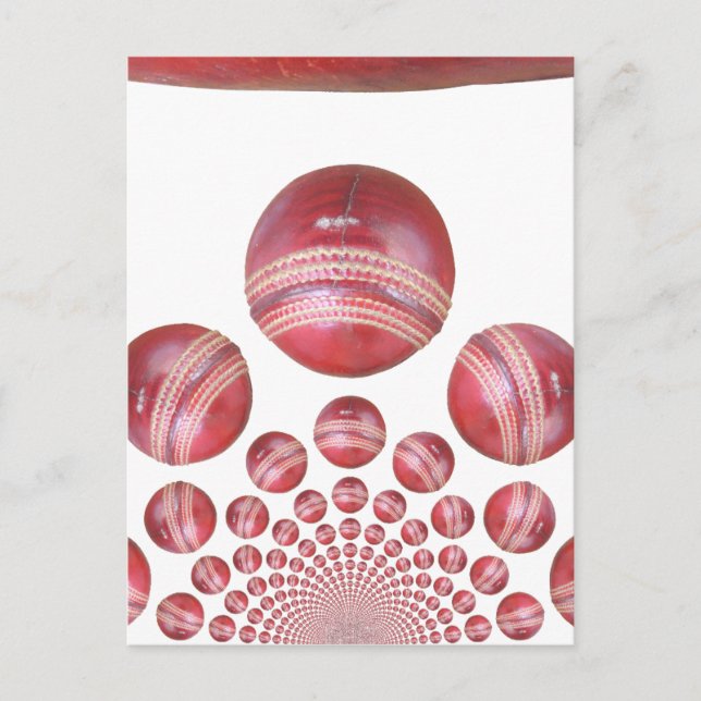 Cricket Ball Print des Sportlover Postkarte (Vorderseite)