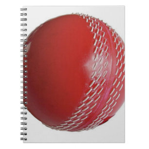 Cricket Ball Red Anpassen mit Ihrem Namen Notizblock