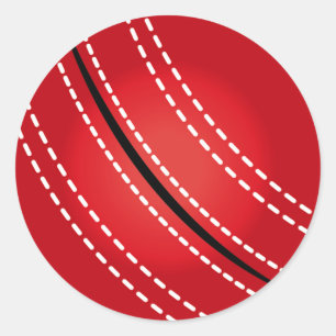 Cricket Ball Runder Aufkleber