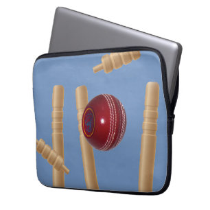 Cricket Ball und Stumps, Laptopschutzhülle