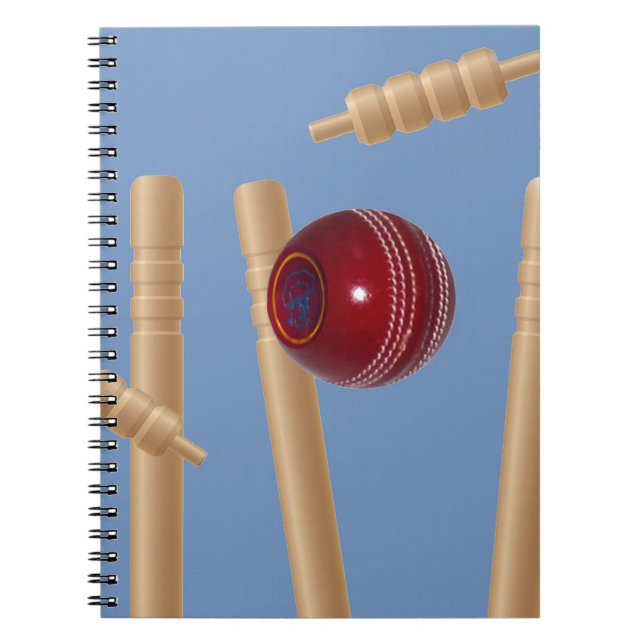 Cricket Ball und Stumps, Notizblock (Vorderseite)