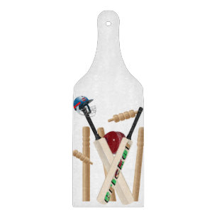 Cricket-Bälle, Ball, Helme und Wickel, Schneidebrett