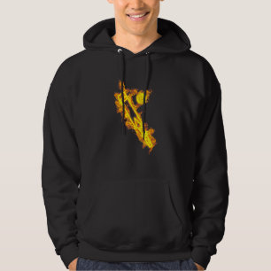Cricket-Basketball und Ball Flammbrille Hoodie