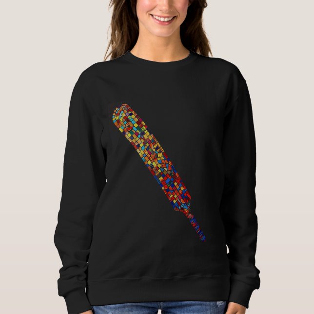 Cricket Bat Mosaik Sweatshirt (Vorderseite)