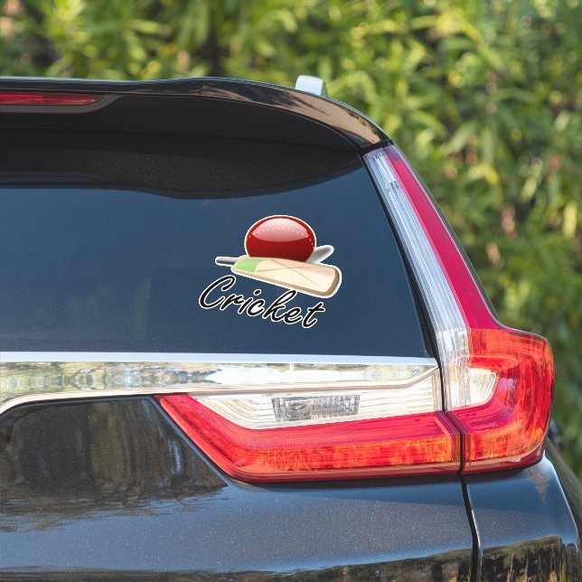 Cricket, Bat und Ball Aufkleber (Auto Seite)