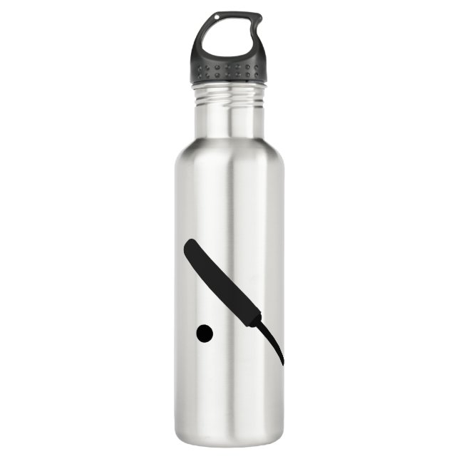 Cricket Bat und Ball Graphic Edelstahlflasche (Vorderseite)
