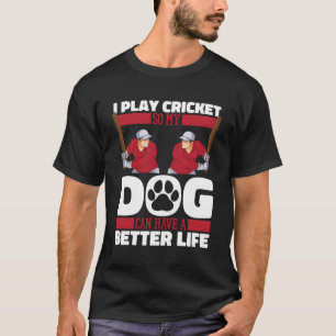 Cricket Bats Umpire Cricketing Bowler Cricketgerät T-Shirt