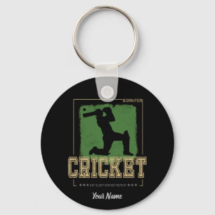 Cricket Batsman Geboren für Game Player und Coach Schlüsselanhänger