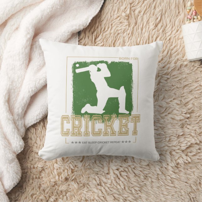 Cricket Batsman Vintag Pitcher Player Coach Kissen (Decke)