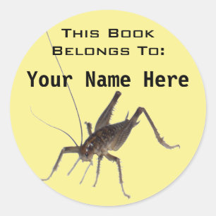 Cricket Book Ownership-Sticker (#4) Runder Aufkleber