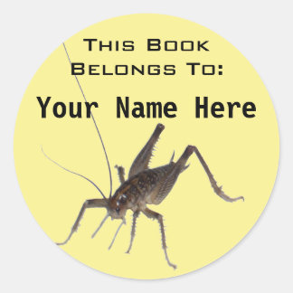 Cricket Book Ownership-Sticker (#4) Runder Aufkleber