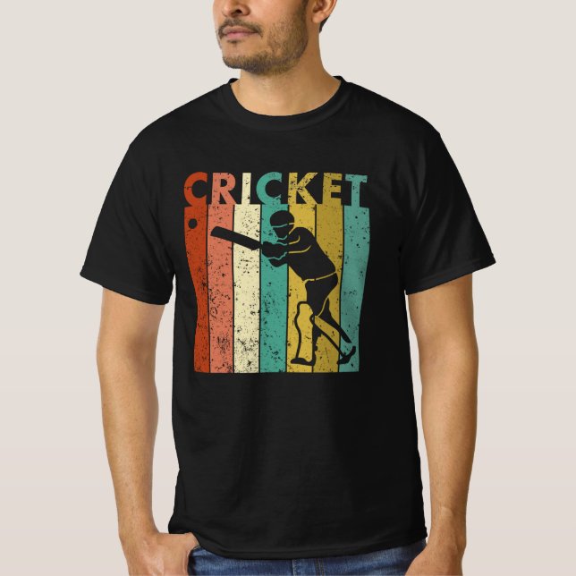 Cricket Bowler Bat Cricketer Geschenk T-Shirt (Vorderseite)