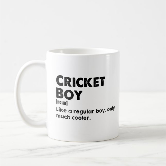 Cricket Boy Funny Dictionary Definition Kaffeetasse (Links)