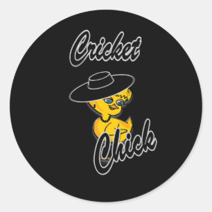 Cricket Chick #4 Runder Aufkleber