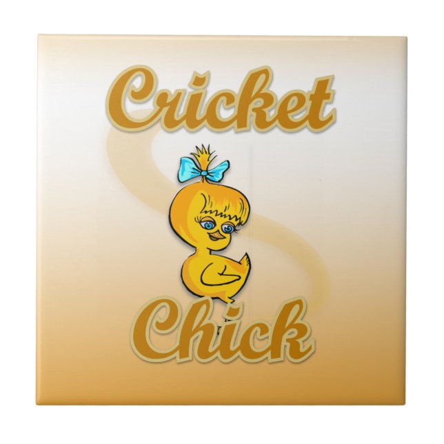 Cricket Chick Fliese (Vorderseite)