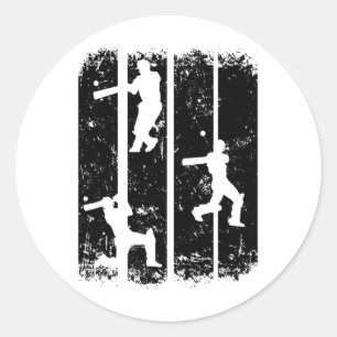 Cricket - Cricketspielender Cricket Sport Cricket Runder Aufkleber