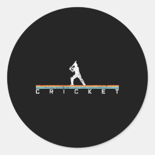 Cricket Cricketspieler Geschenk Tsman  Runder Aufkleber
