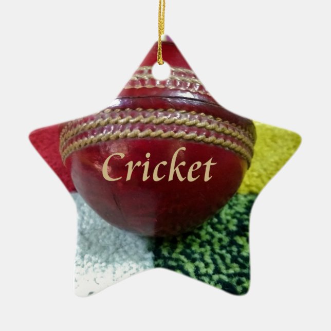 Cricket das Spiel, das wir Liebe zu spielen, zu es Keramik Ornament (Vorne)