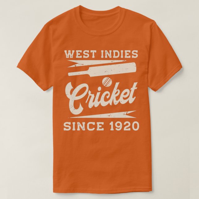 Cricket der Vintagen Westindien seit 1920 T-Shirt (Design vorne)