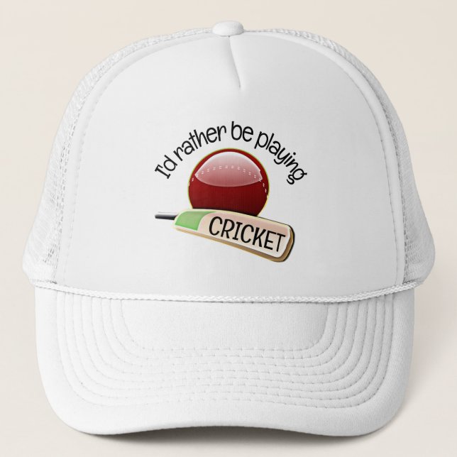 Cricket-Designhut Truckerkappe (Vorderseite)