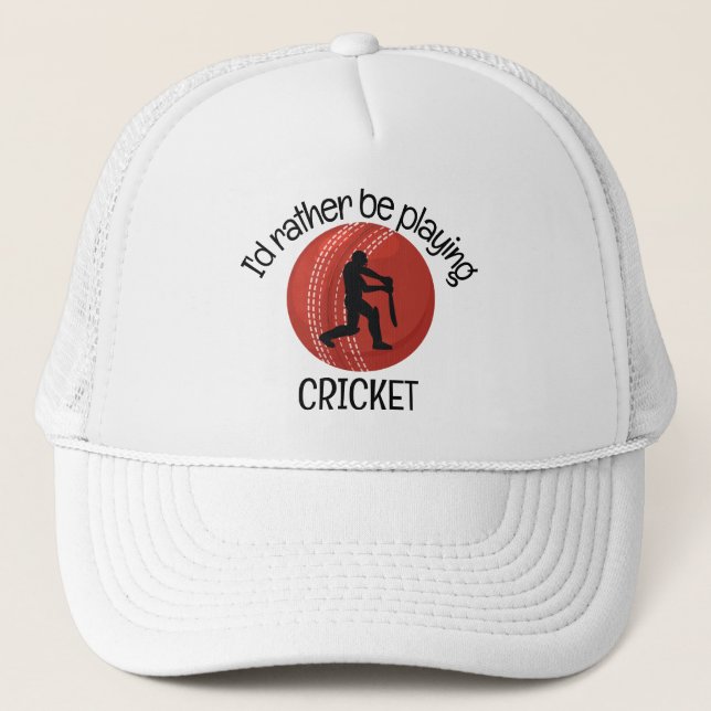Cricket-Designhut Truckerkappe (Vorderseite)