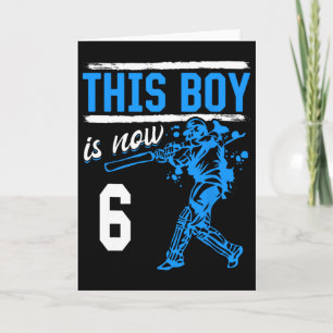 Cricket - Dieser Junge ist jetzt 6 Jahre alt 6. Ge Karte