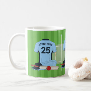 Cricket (dunkelblau und hell)-Lüfter/Spieler Kaffeetasse