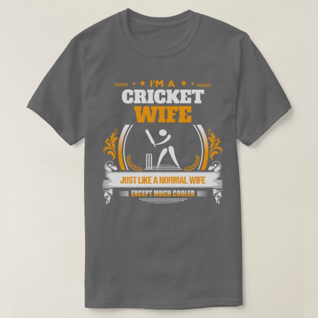 Cricket Ehefrau Weihnachtsgeschenk oder Geburtstag T-Shirt (Design vorne)