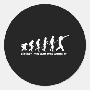 Cricket-Evolution für Cricket-Sportler Lustig Runder Aufkleber
