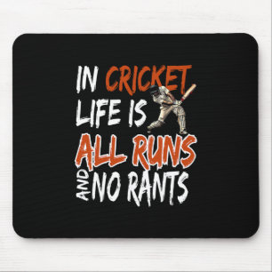 Cricket-Fan-Bekleidung leidenschaftlicher Cricket- Mousepad