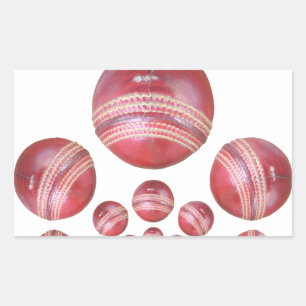 Cricket-Fan-Shirt mit Cricketball-Muster Rechteckiger Aufkleber