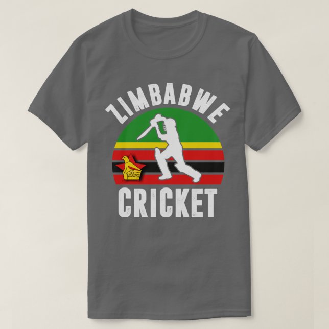 Cricket-Flagge von Simbabwe T-Shirt (Design vorne)