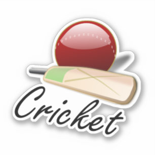 Cricket, Fledermaus und Ball Aufkleber