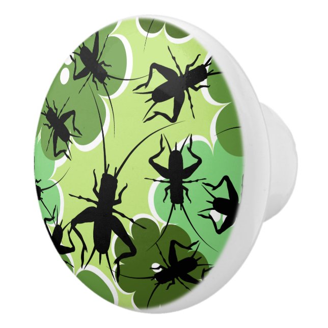 Cricket Floral Pattern Grün + Schwarz Keramikknauf (Rechts)