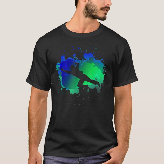 Cricket für Cricketspielerboxen Retro-Cricket T-Shirt (Vorderseite)