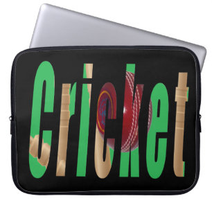 Cricket Game Logo, 15 Zoll Laptoptasche Laptopschutzhülle